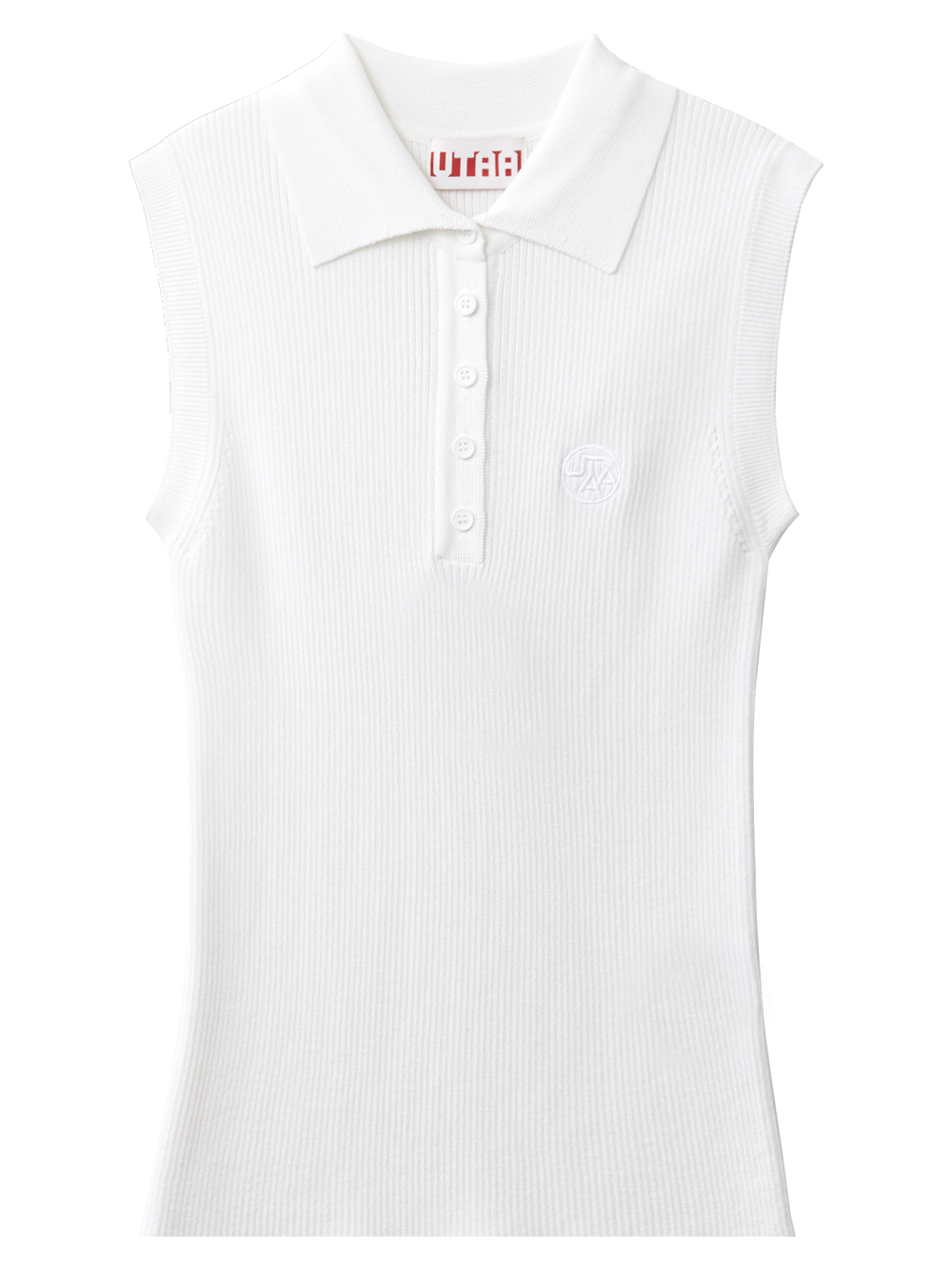 UTAA Symbol Knit Sleeveless Shirt : Women&#039;s White  (UC2KTF419WH)