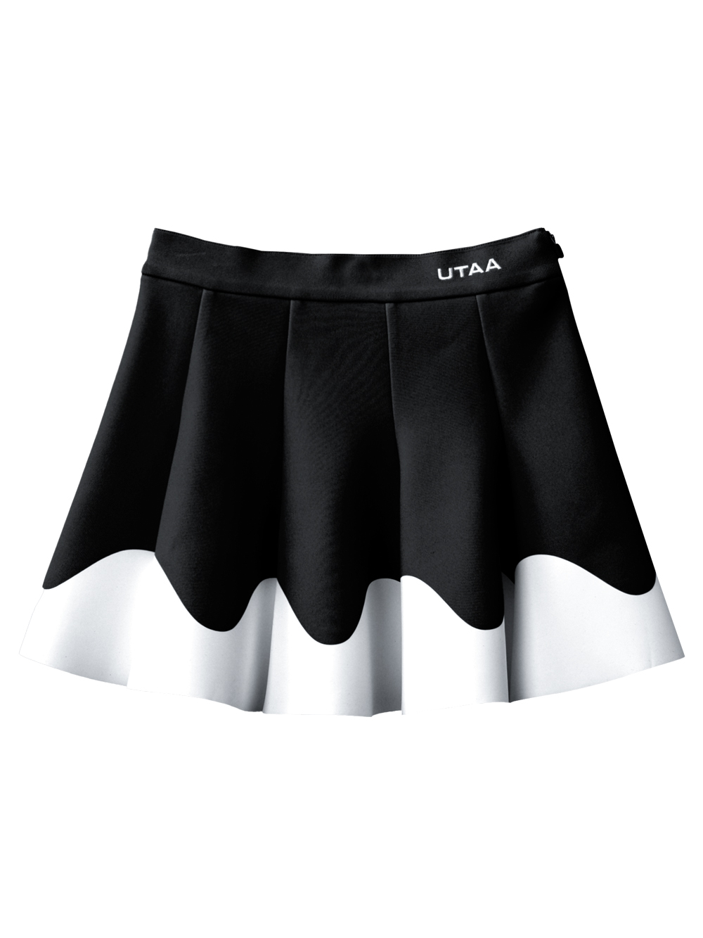 UTAA Tilde Big Wave Flare Skirt : Women&#039;s Black  (UC3SSF260BK)