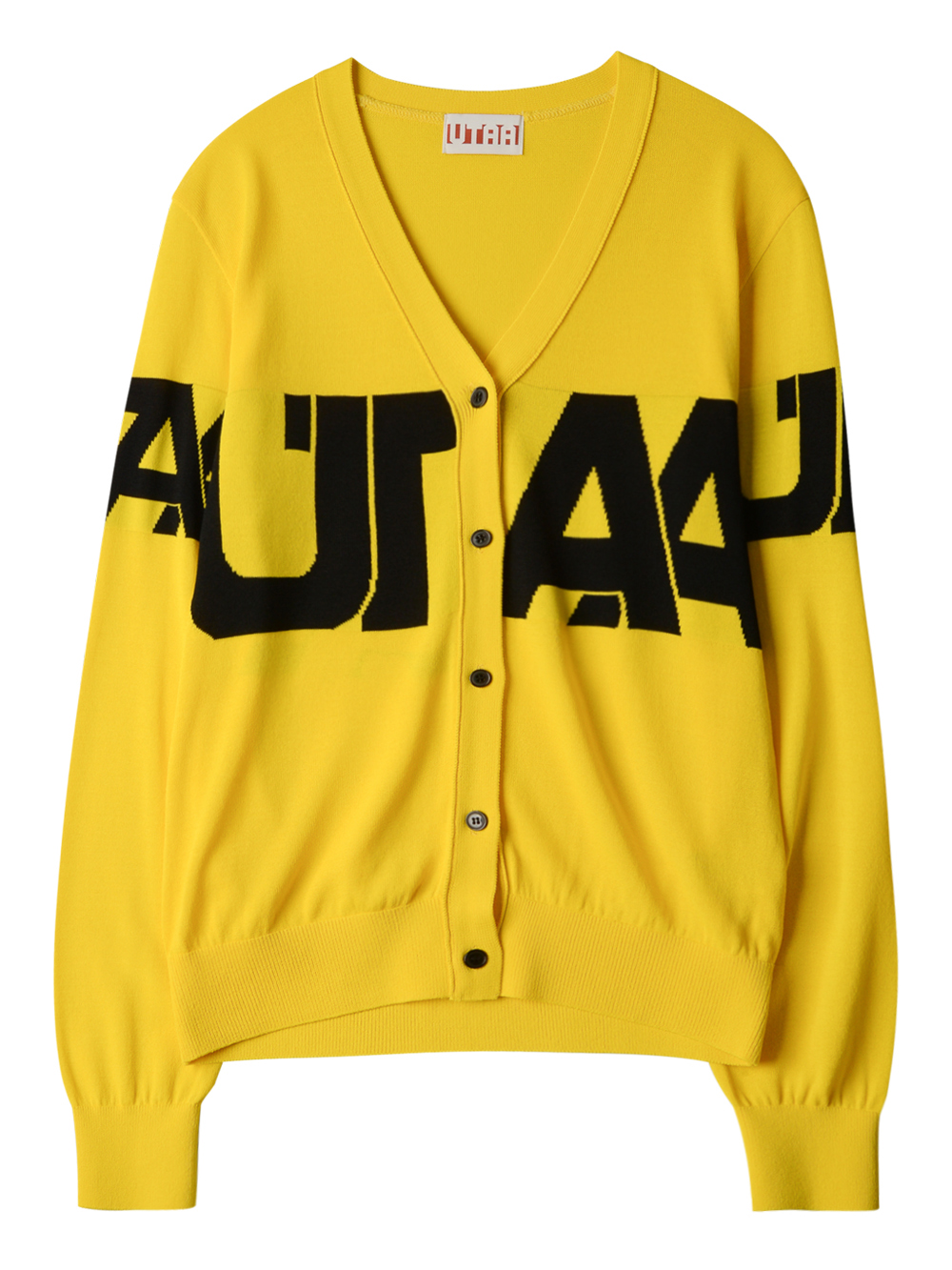 UTAA Midday Logo Knit Cardigan : Women&#039;s Yellow (UC3KCF114YE)