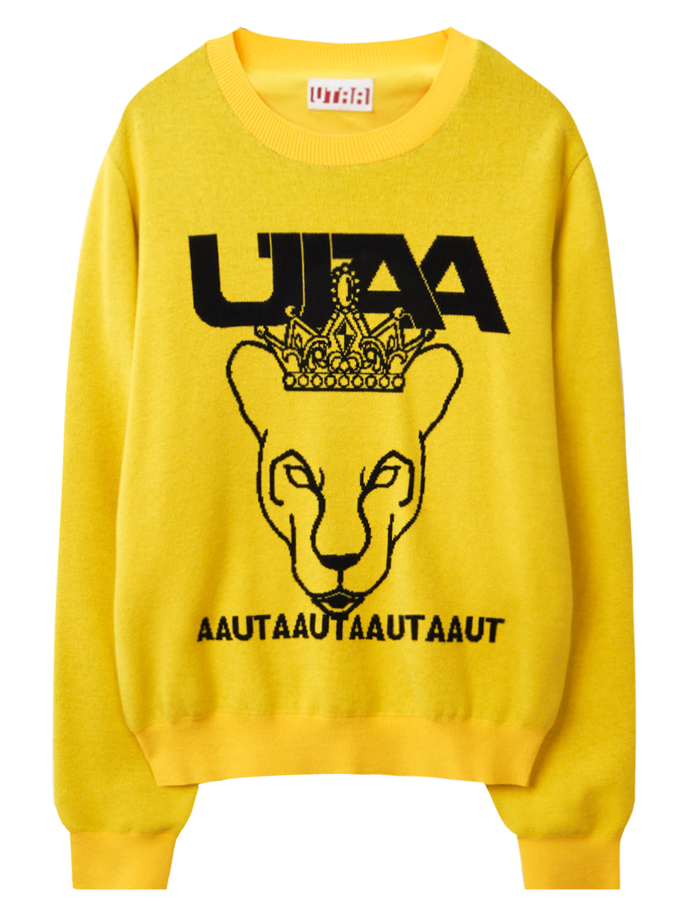 UTAA Crown Panther Knit Pullover : Men&#039;s Yellow (UC4KTM538YE)