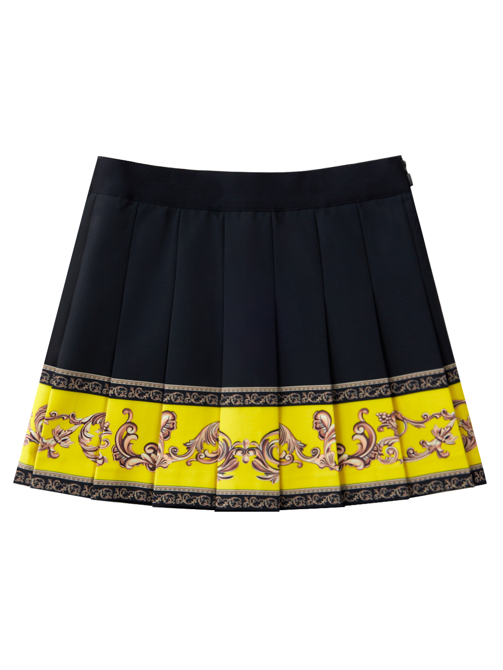 UTAA Neon Golden Baroque Flare Skirt  : Yellow(UD1SKF307YE)