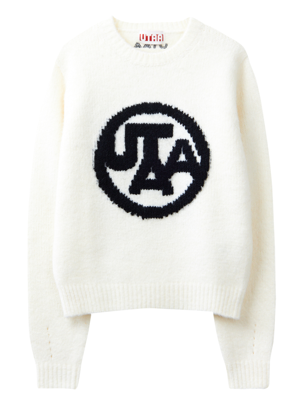 UTAA Neon Color Pop Knit Pullover : Women&#039;s White (UD1KTF101WH)