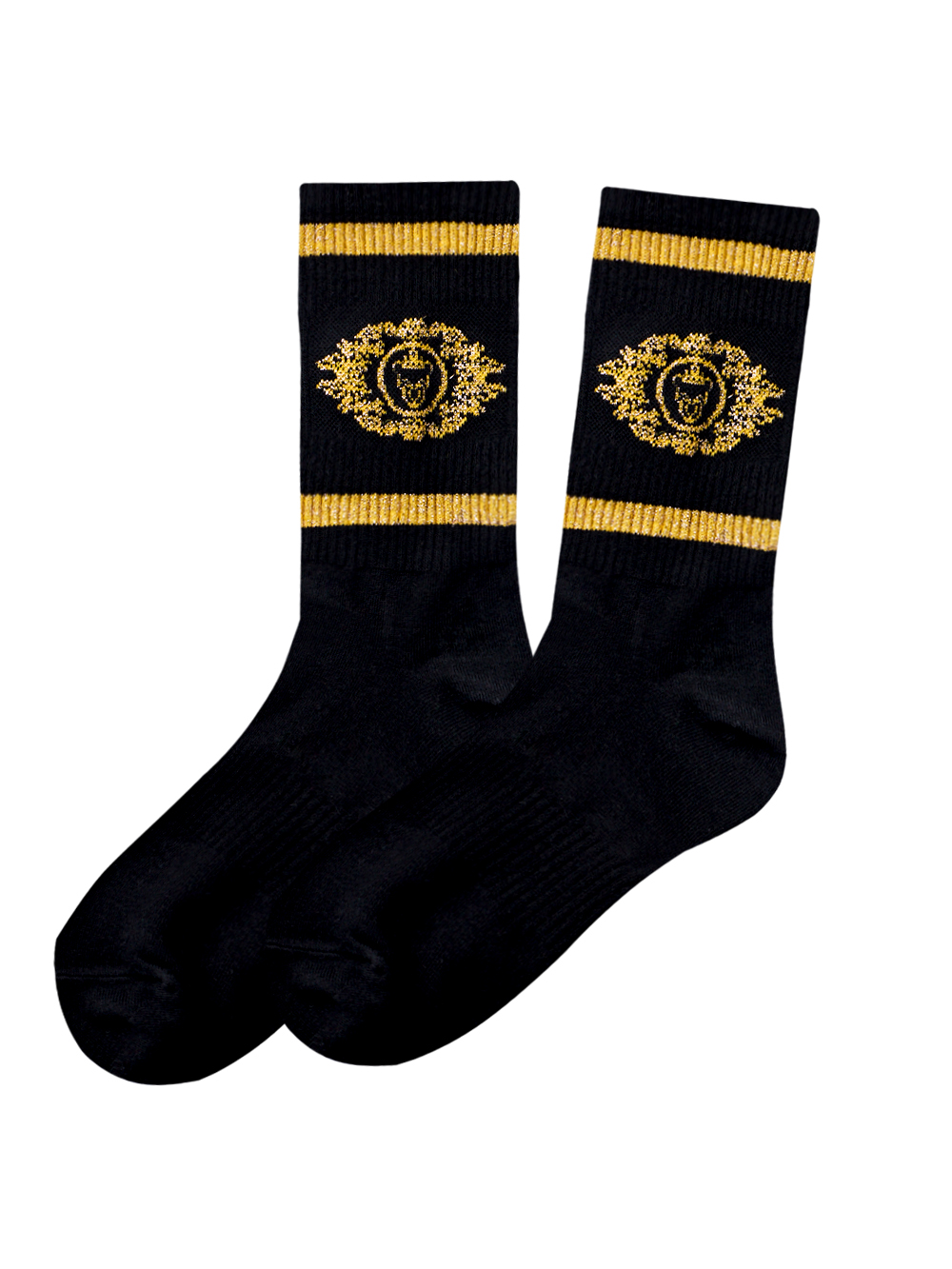 UTAA Crown Panther Glossy Socks : Women&#039;s Black (UD0GSF160BK)