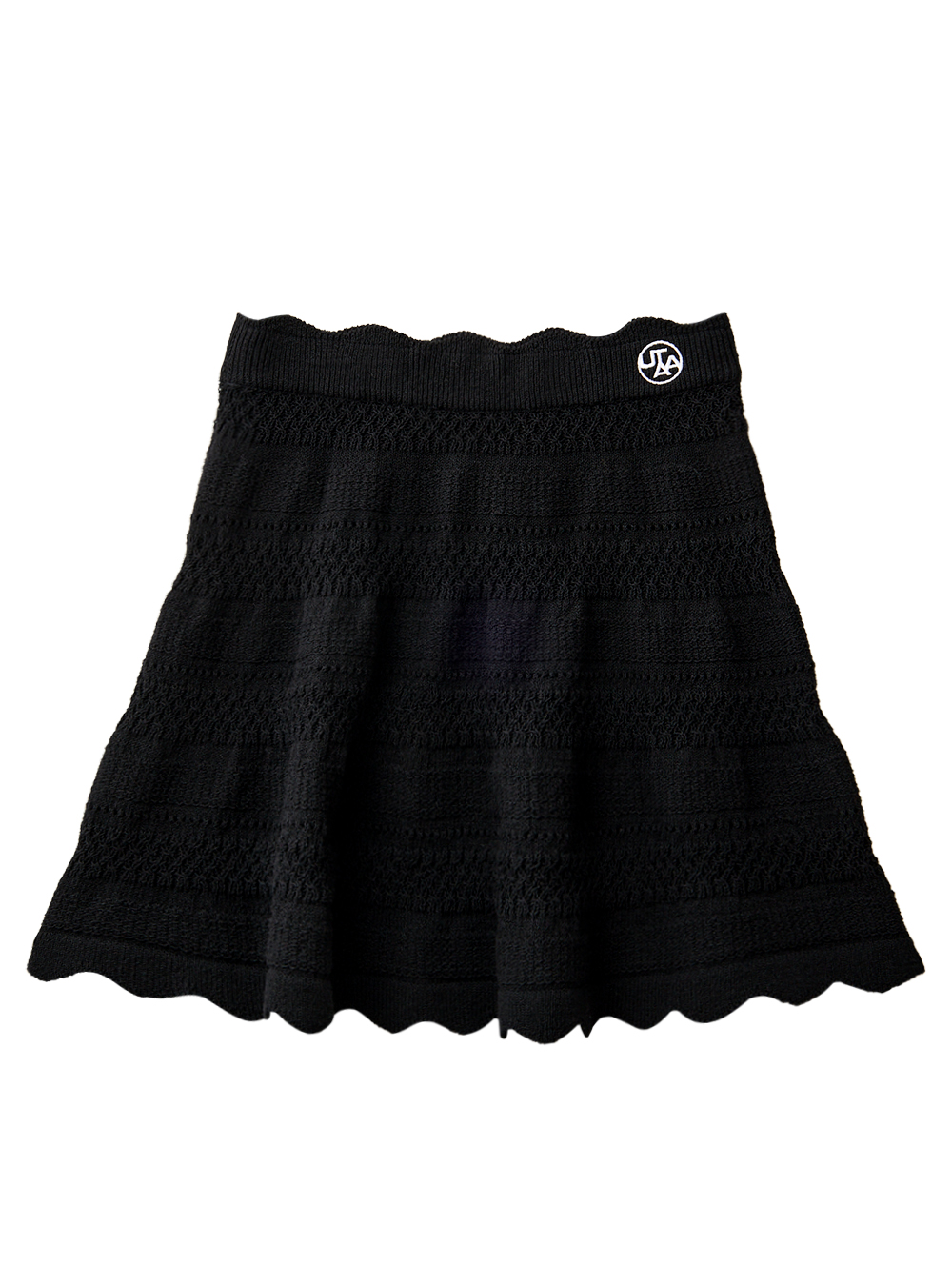 UTAA Twin ruffle Flare Skirt : Black (UD2SKF430BK)