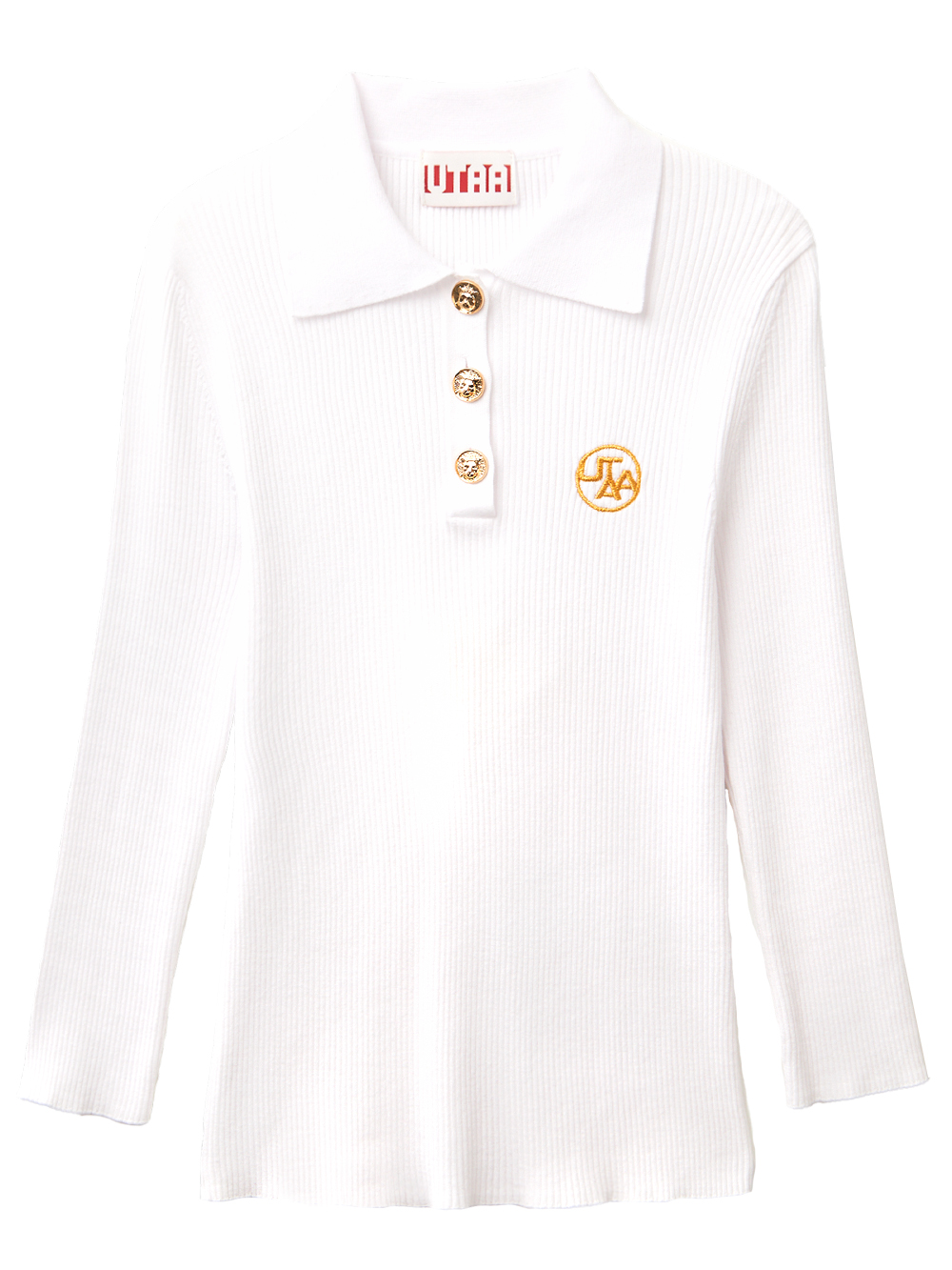 UTAA Gold Symbol PK Sleeve  : Women&#039;s White(UD2KTF413WH)