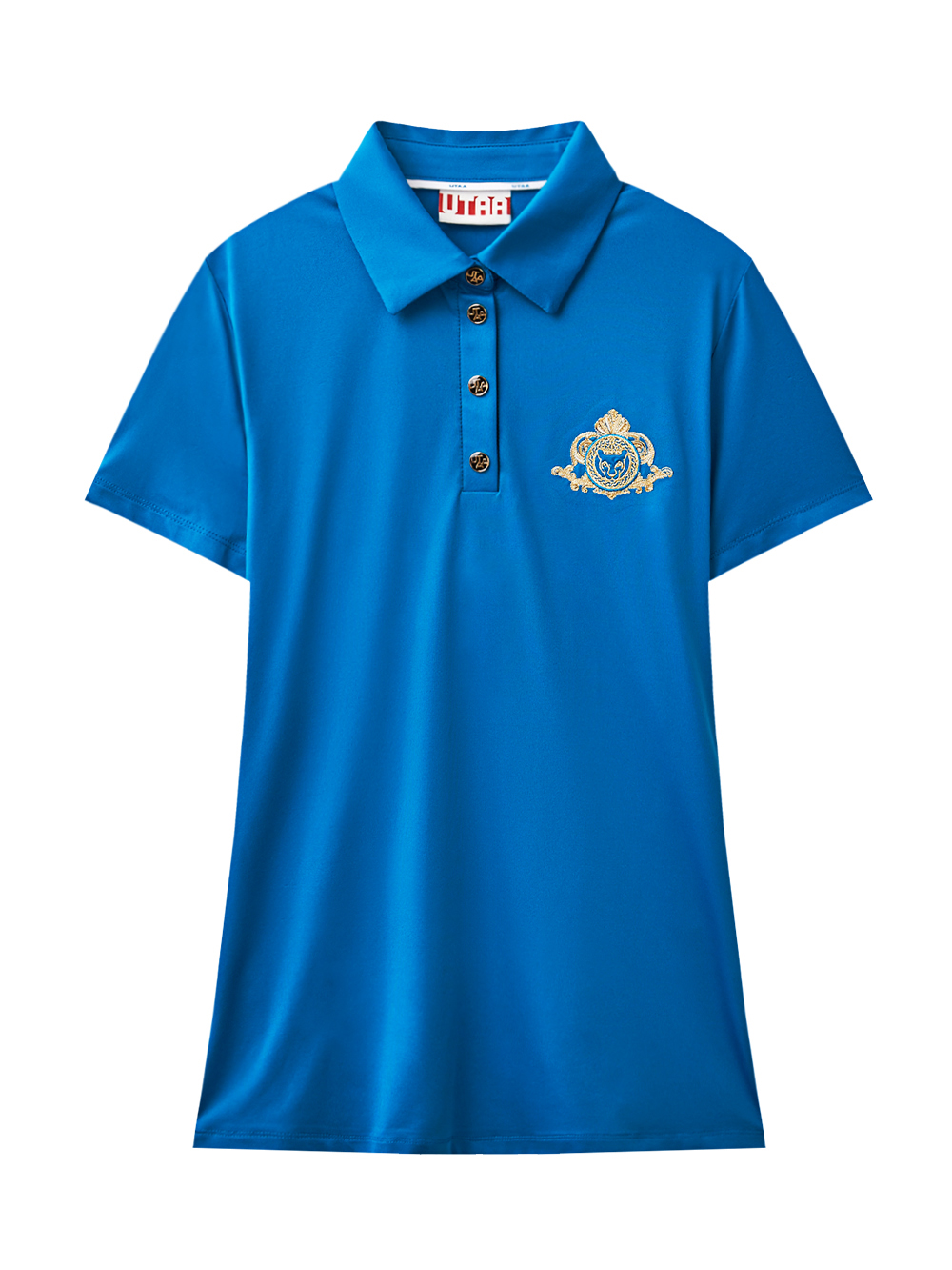 UTAA Grand Gold Crown Panther PK T-shirt : Women&#039;s Blue (UD2TSF287BL)
