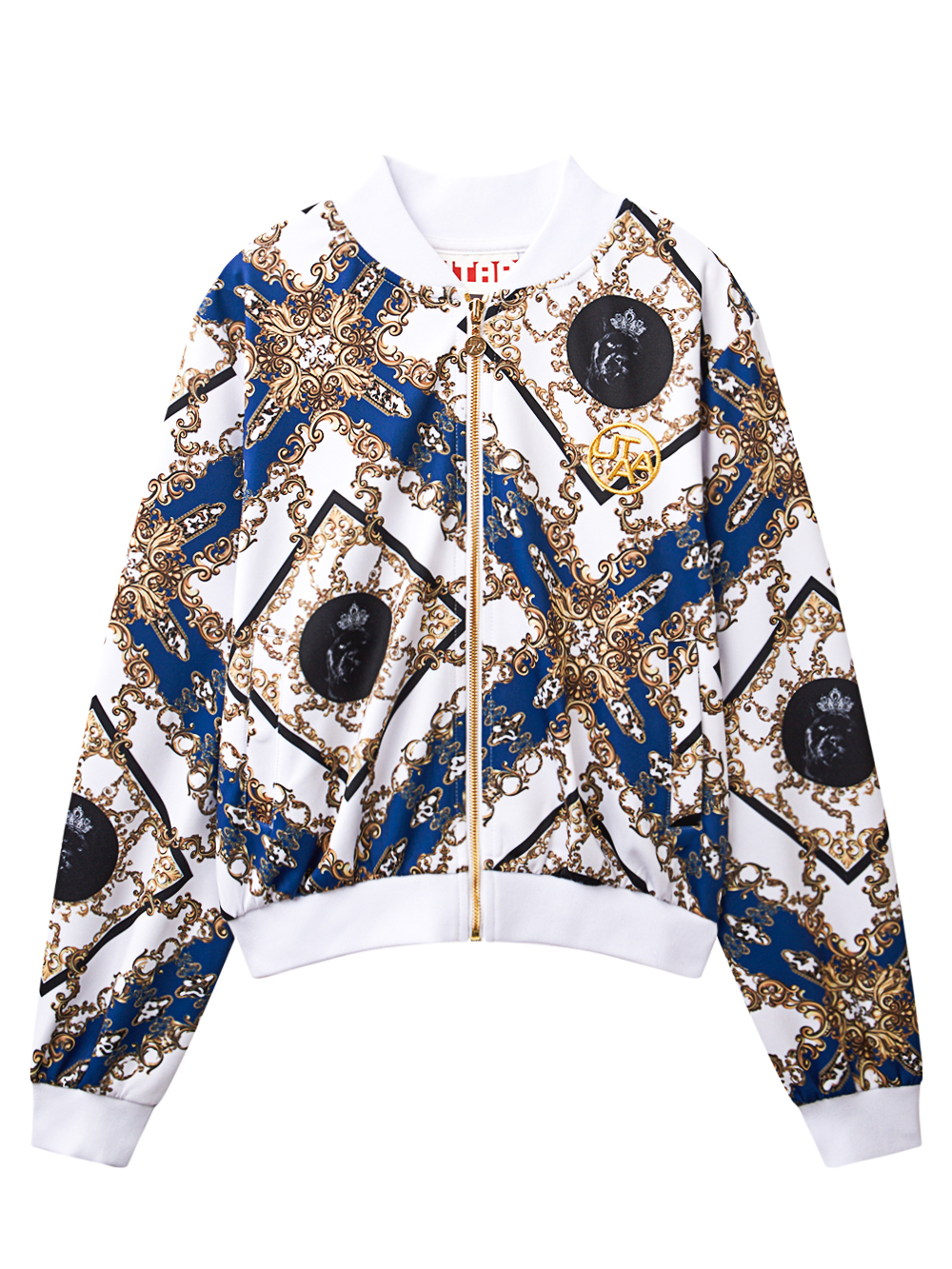 UTAA APEX Chain Baroque Blouson Jumper : Women&#039;s Blue (UD3JPF493BL)