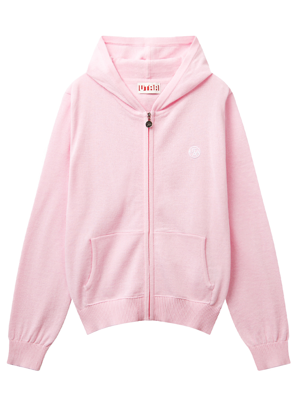 UTAA Haze Knit Hood Zip-up : Women&#039;s Light Pink (UD2KCF261LP)