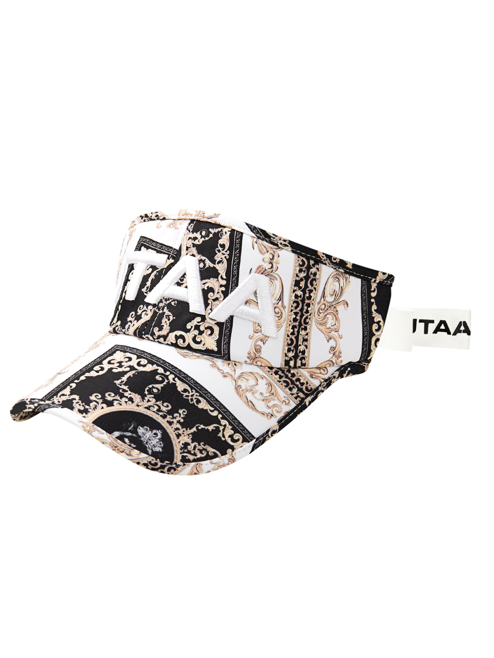 UTAA Color Pearl Baroque Ribbon Sun Visor : Women&#039;s White (UD0GCF313WH)