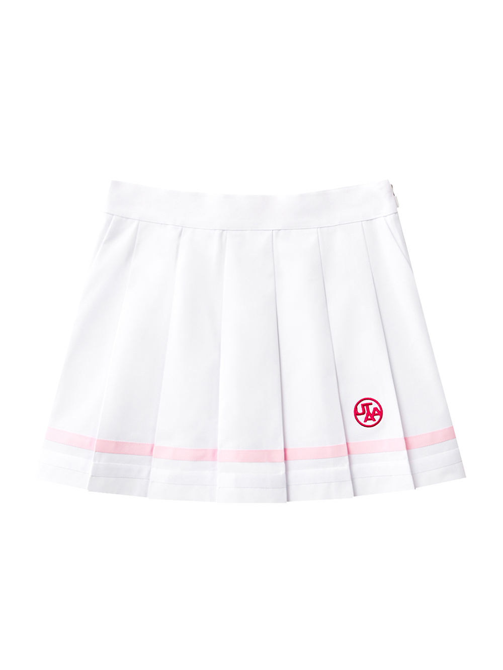 UTAA Dual Tape Mix Flare Skirt  : White (UD2SKF171WH)