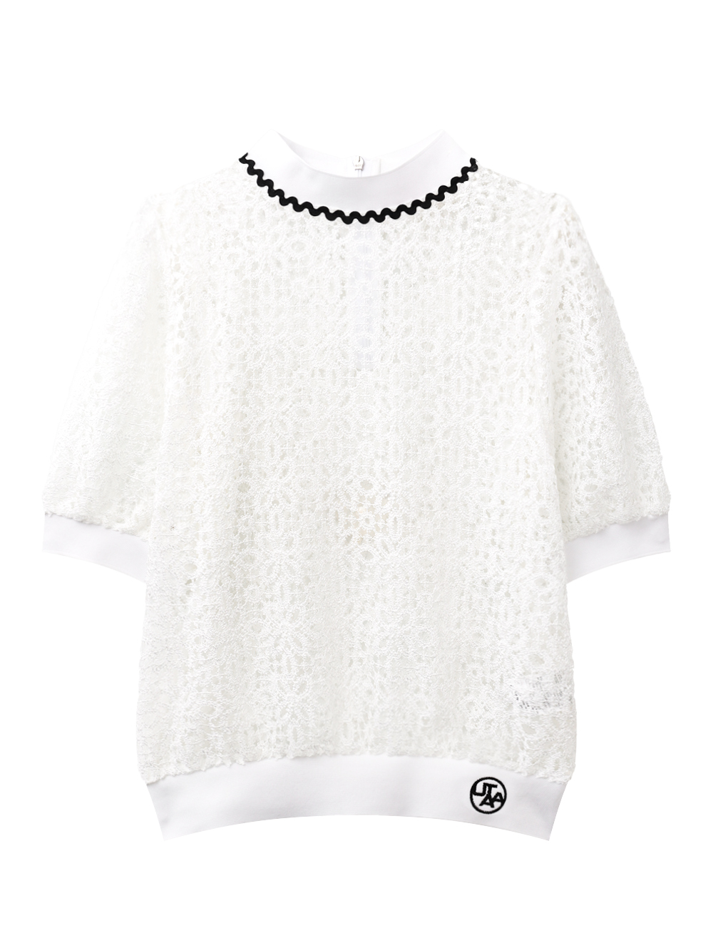 UTAA Tilde Wave Lace Scasi Tee : Women&#039;s White (UD2TSF220WH)