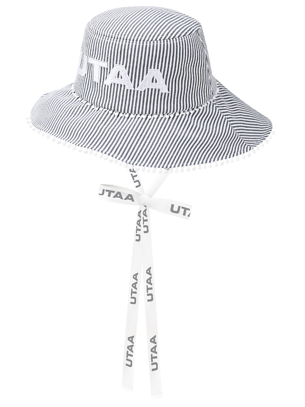 UTAA Dot Lace Pinstripe Bucket Hat : Women&#039;s Grey (UD0GCF407GR)