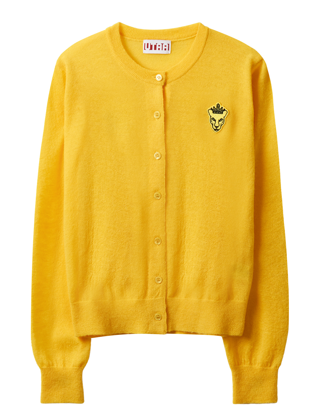 UTAA Crown Panther Wappen Cardigan : Women&#039;s Yellow (UB1KCF104YE)