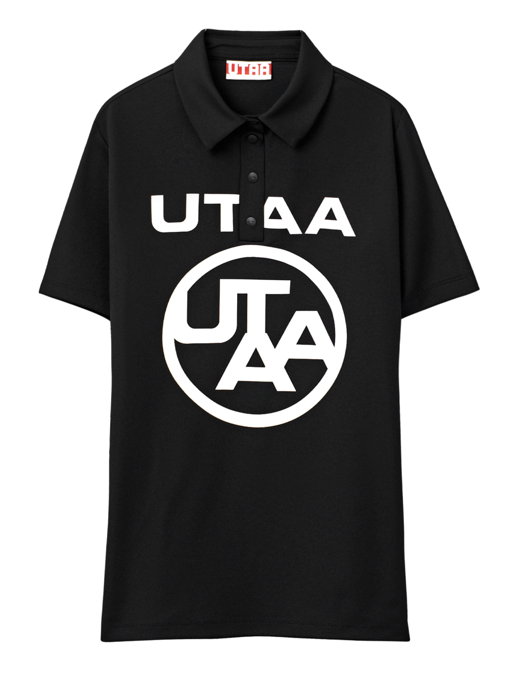 UTAA Logo Emblem Basic Polo Shirts : Women&#039;s Black (UB2TSF178BK)