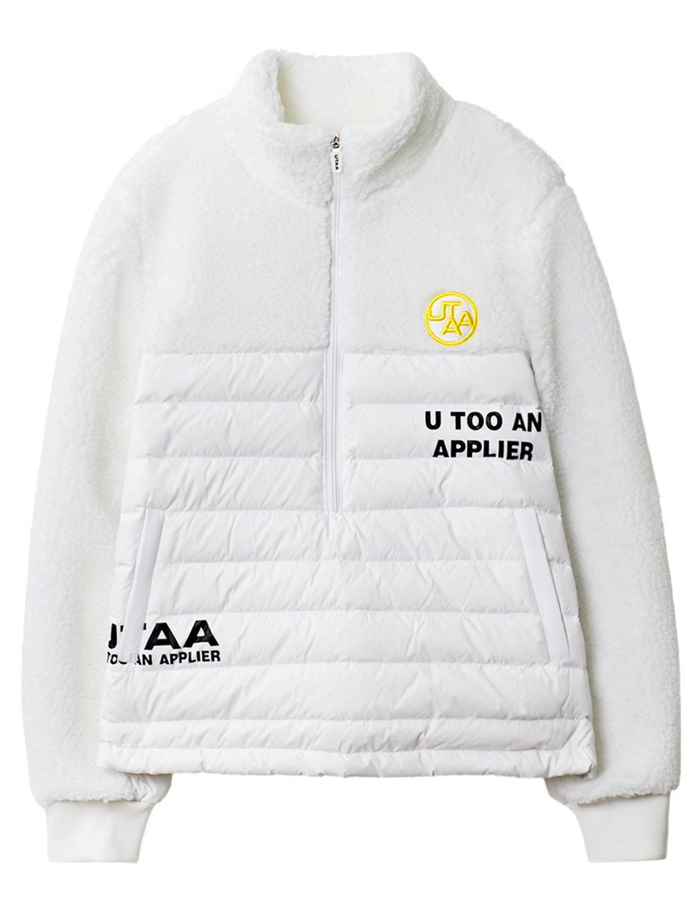 UTAA Half zip-up  Padding Mix Fleece : Women&#039;s White (UB4TLF584WH)