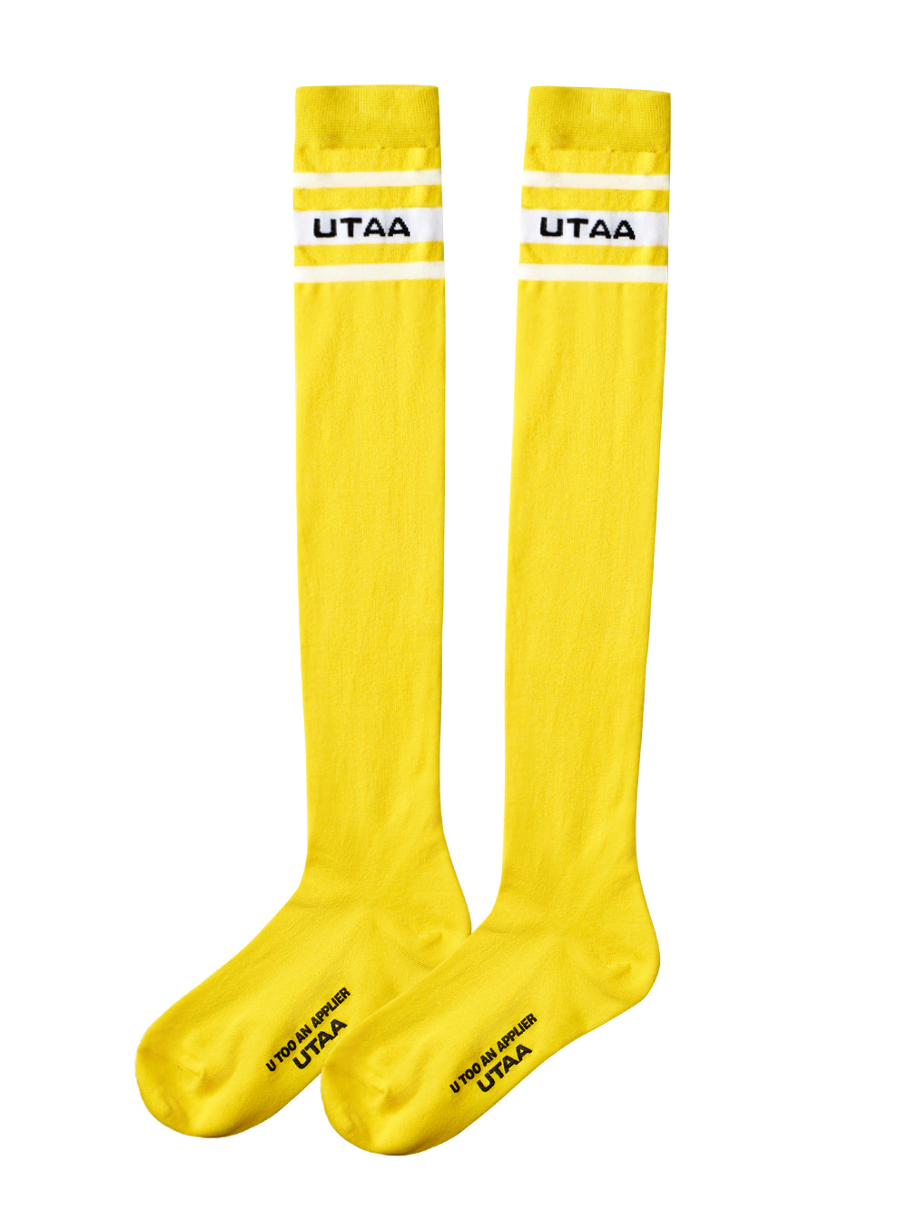UTAA Neon Passenger Logo Knee Socks : Yellow(UC0GSF158YE)