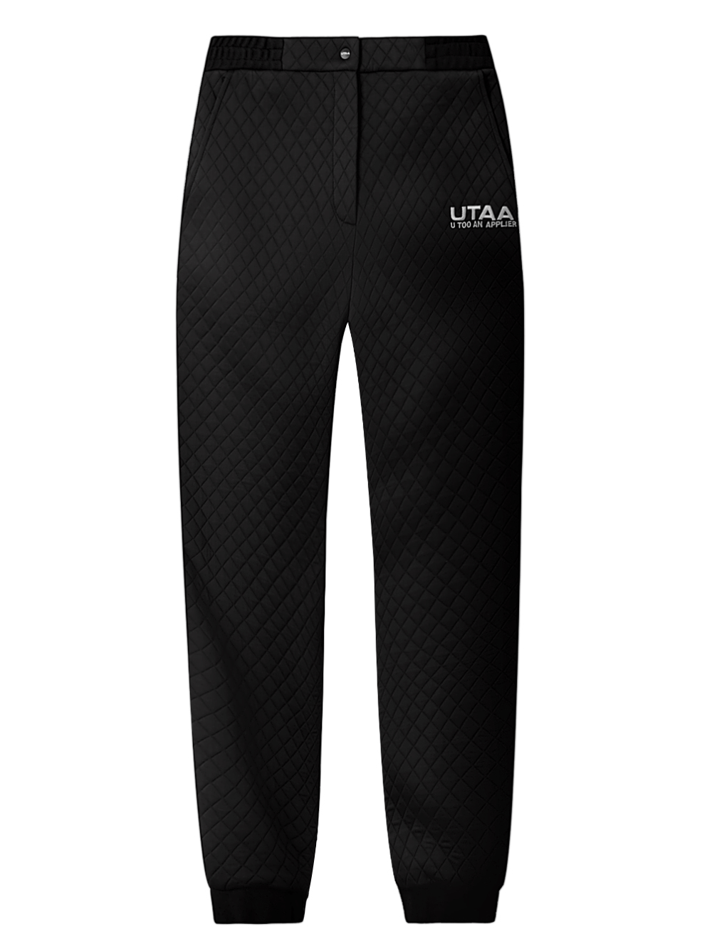UTAA Logo Slogan Quilting Jogger Pants : Women&#039;s Black (UC1SPF600BK)