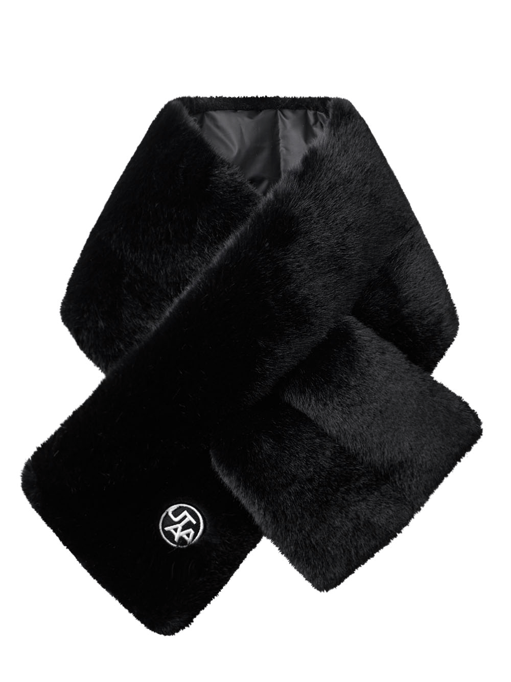 UTAA Reversible Snow Fur Down Muffler : Women&#039;s Black (UB4GXF635BK)