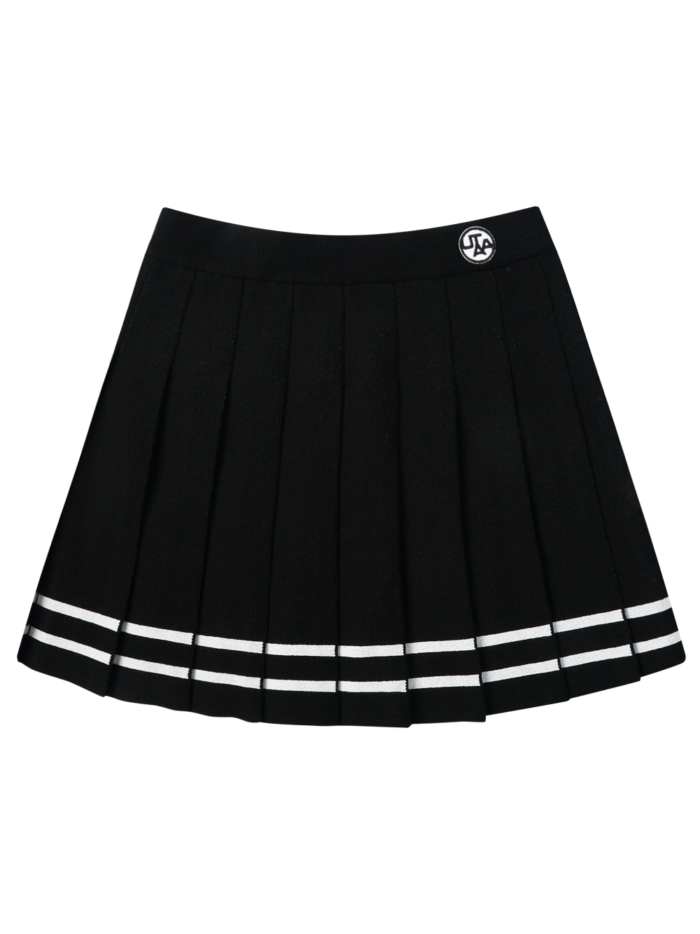 UTAA Classy Stripe Knit Flare Skirt  : Women&#039;s Black(UC2SKF255BK)