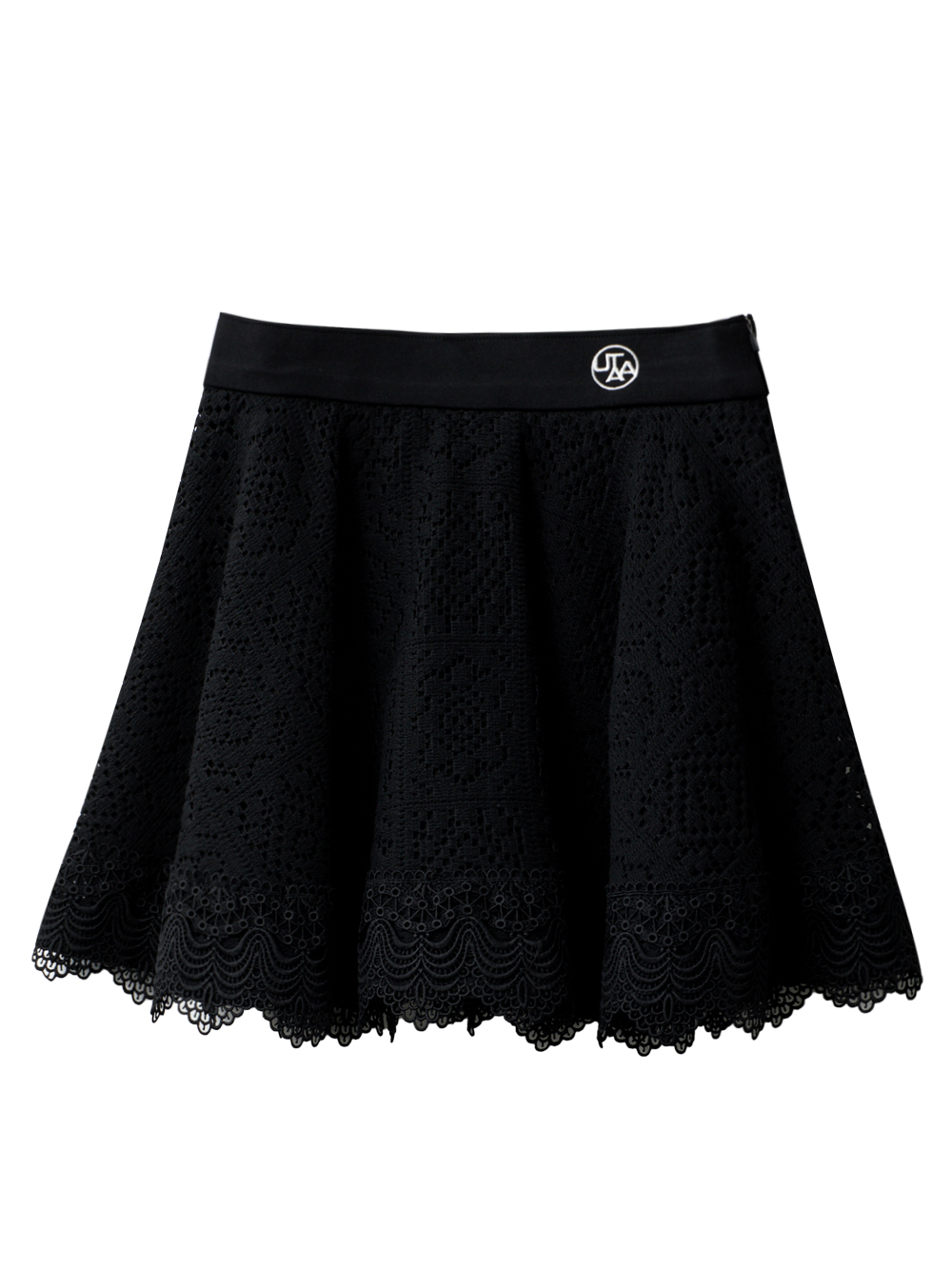 UTAA Pixel Tile Lace Flare Skirt :  Black(UC3SSF412BK)