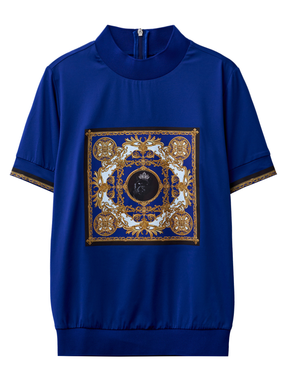 UTAA Canyon Baroque Turtleneck Tee  :  Women&#039;s Blue (UC3TSF594BL)