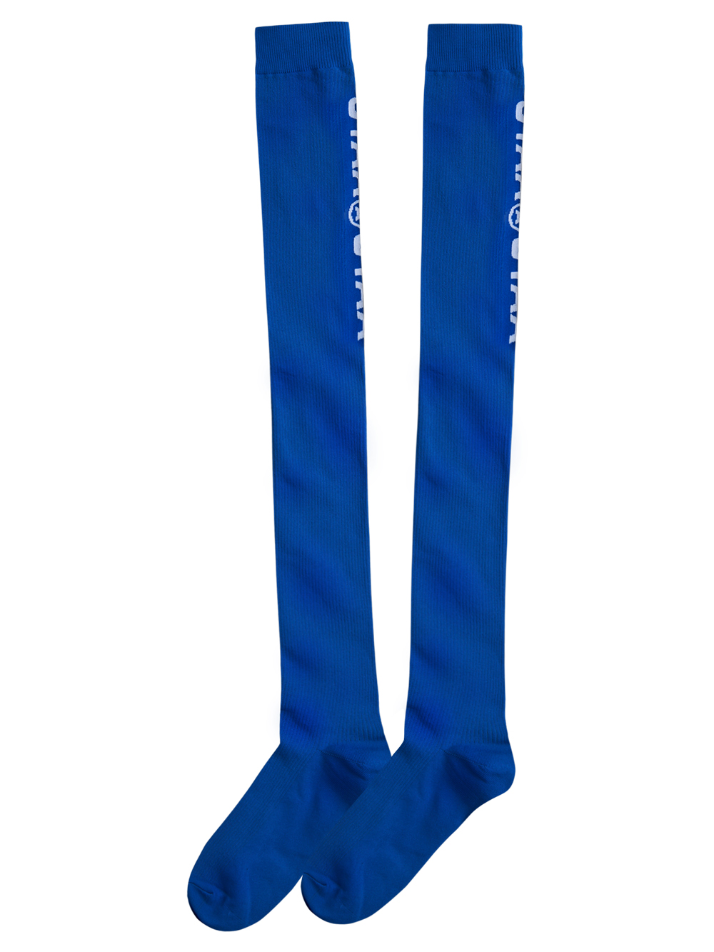 UTAA Double Logo Knee Socks : Blue  (UC0GSF143BL)