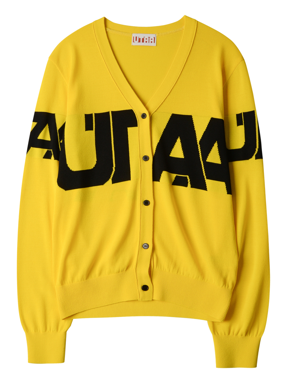 UTAA Midday Logo Knit Cardigan : Men&#039;s Yellow (UC3KCM114YE)
