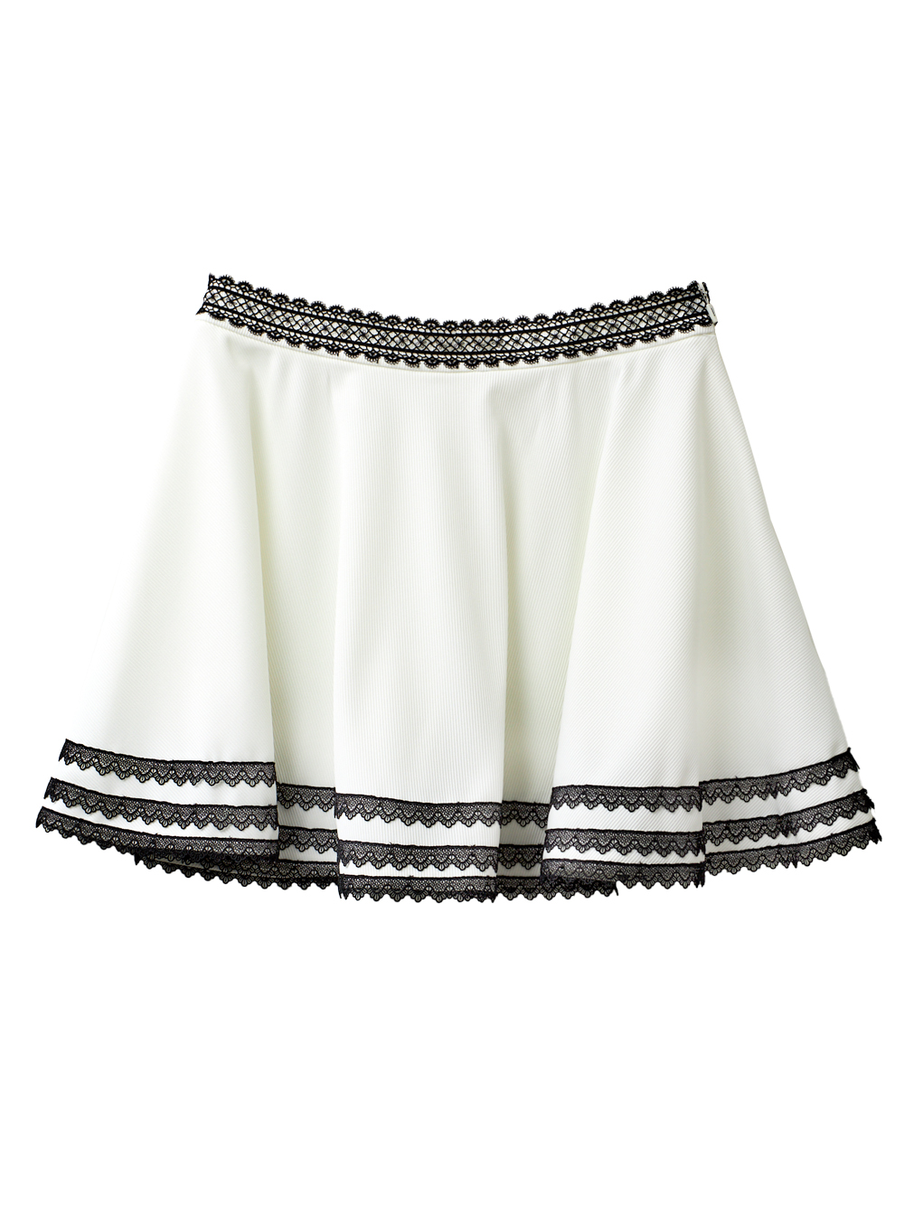 UTAA Triple Lace Flare Skirt  : Women&#039;s White  (UC3SSF201WH)