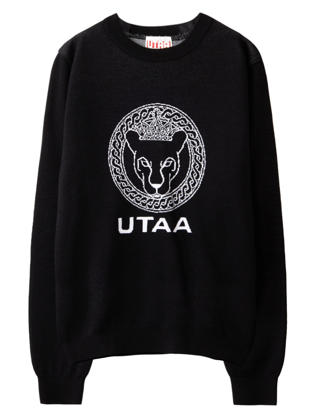 UTAA Scudo Ring Panther Knit Pullover : Men&#039;s Black (UC3KTM537BK)