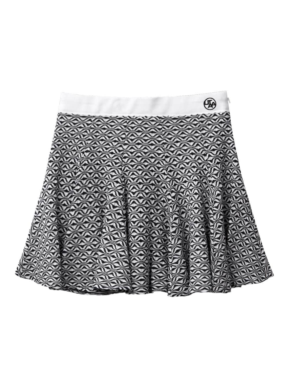 UTAA Ripple Pattern Flare Skirt : Women&#039;s Black  (UC3SSF415BK)