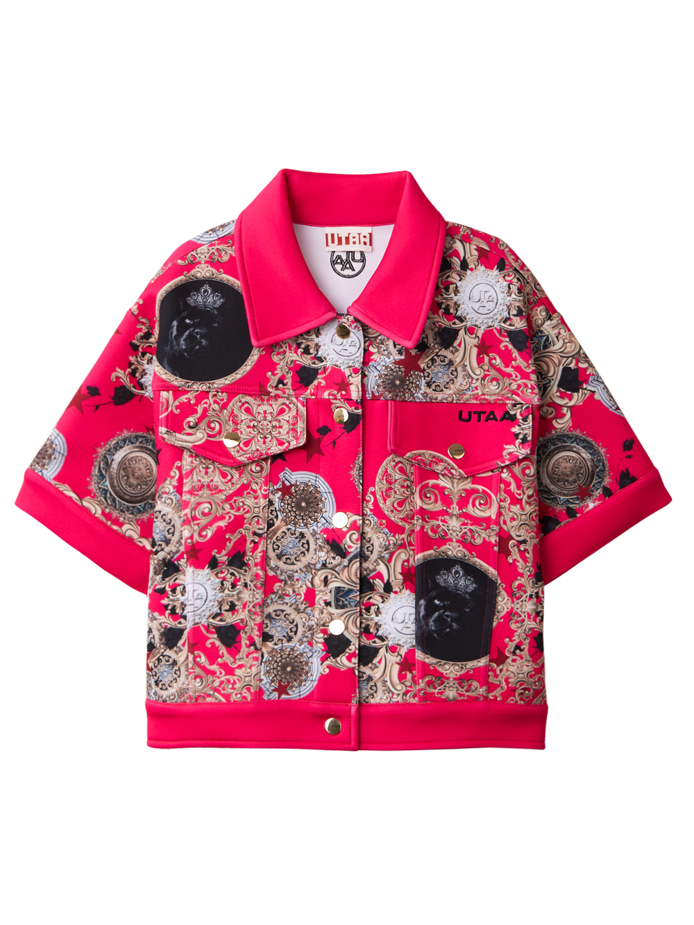 UTAA Crown Panther Baroque Jacket : Womens&#039;s Pink (UC2STF420PK)