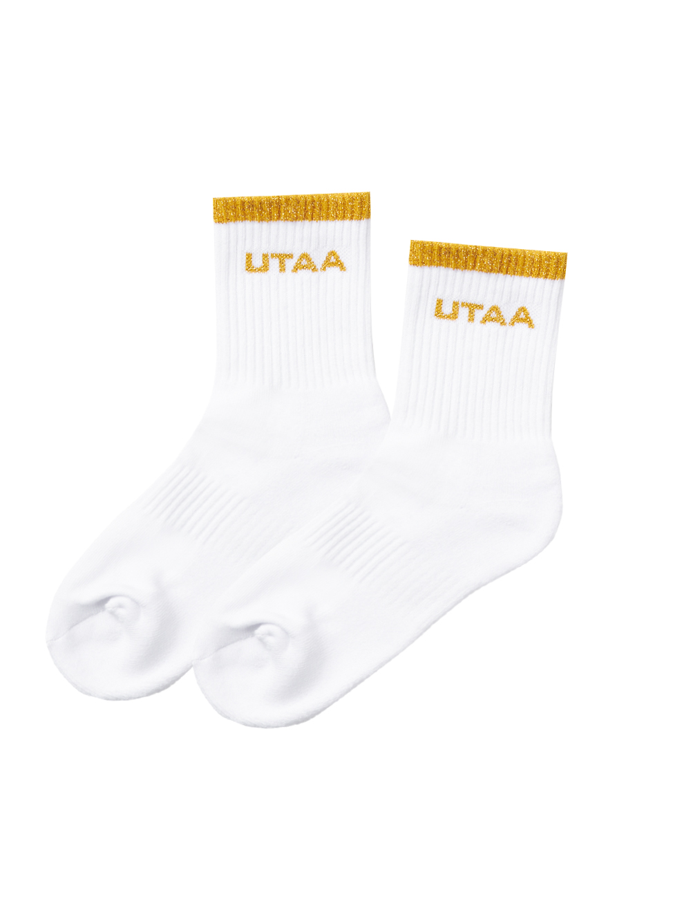UTAA Glossy Logo Socks : Women&#039;s White (UC0GSF162WH)