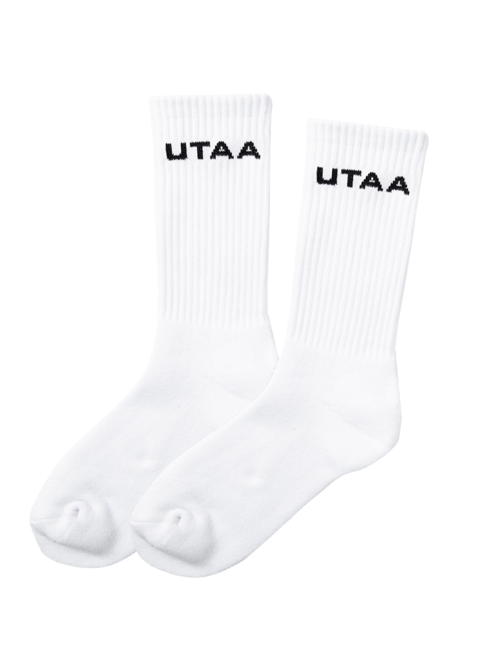 UTAA Simple Logo Socks : Men&#039;s White (UC0GSM149WH)