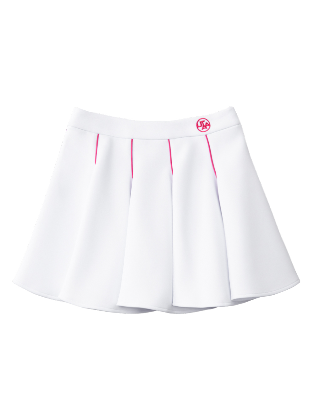 UTAA Neon Baroque Neoprene Flare Skirt  :  Women&#039;s White (UC3SSF301WH)