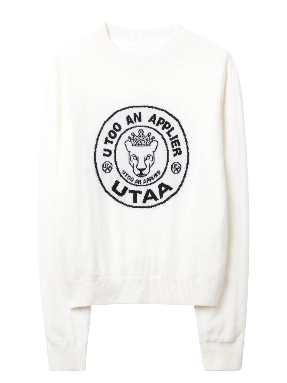 UTAA Panther Emblem Knit Pullover : Women&#039;s Ivory (UC4KTF539IV)