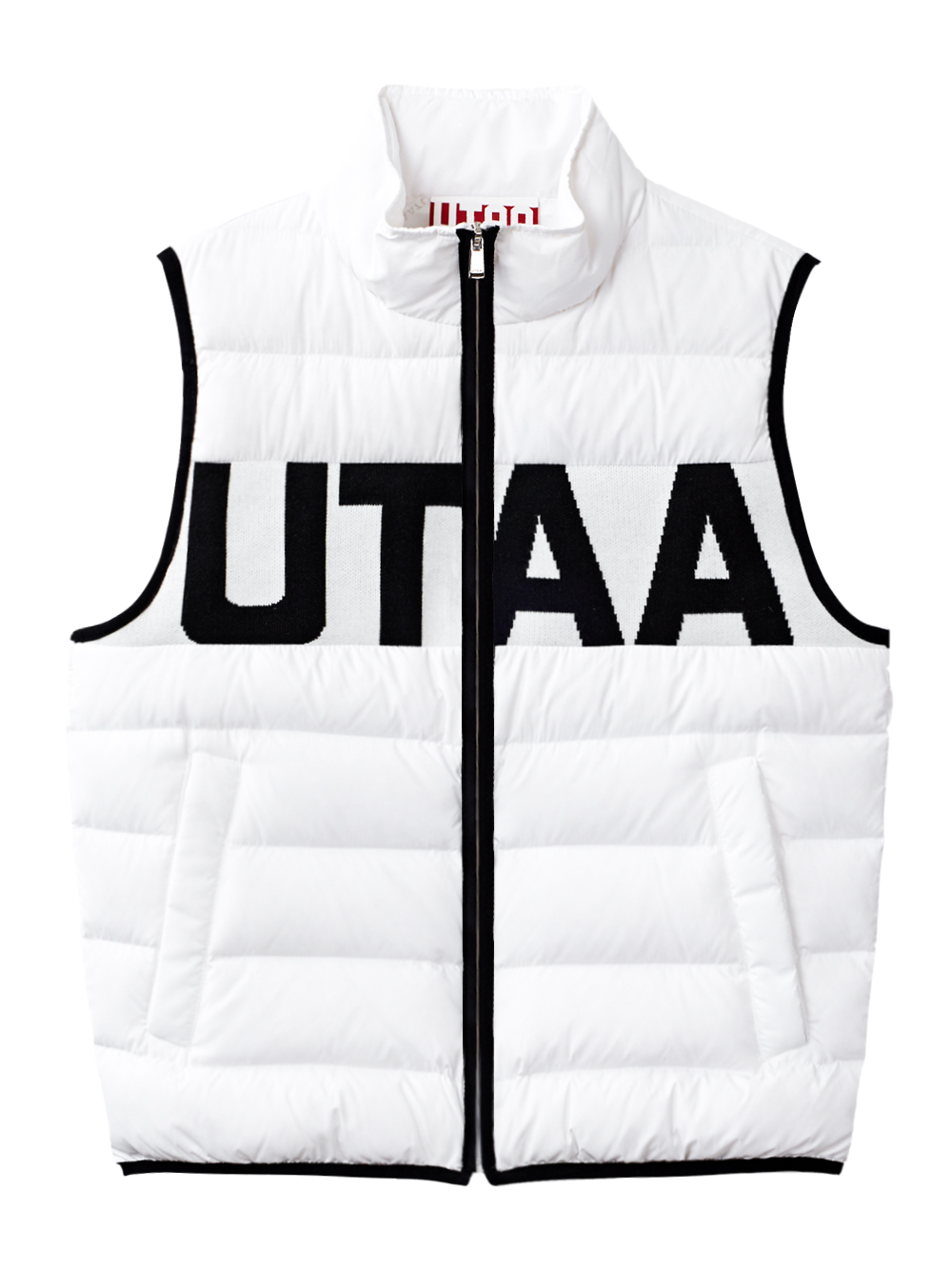 UTAA Logo Knit Down Vest : Women&#039;s White (UC4DVF302WH)