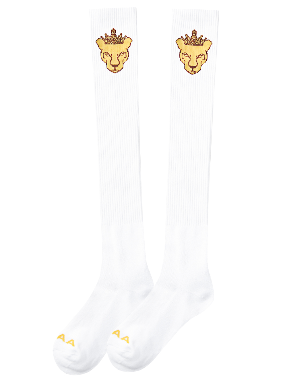 UTAA Crown Panther Basic Knee Socks : Women&#039;s White (UD0GSF166WH)