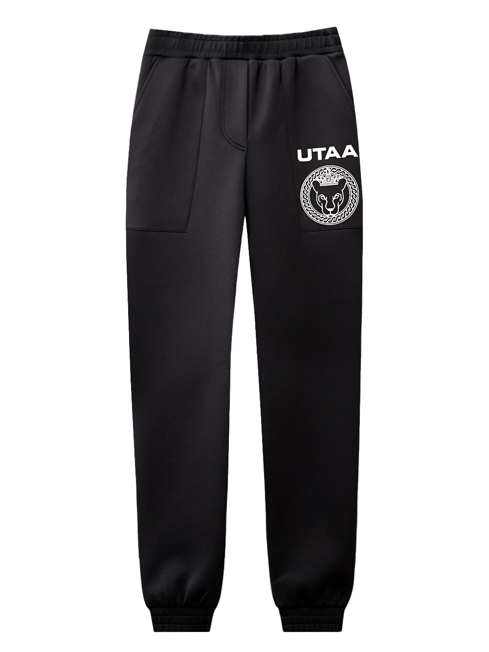 UTAA Ring Crown Panther Big Pocket Jogger Pants : Women&#039;s Black (UD1PTF162BK)