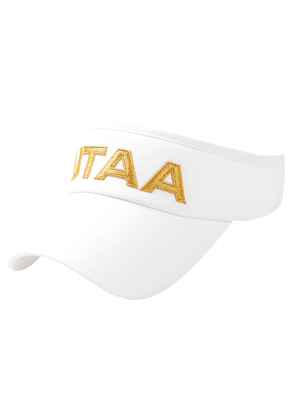 UTAA Allure Gold Logo Sun Visor : White (UD0GCU287WH)