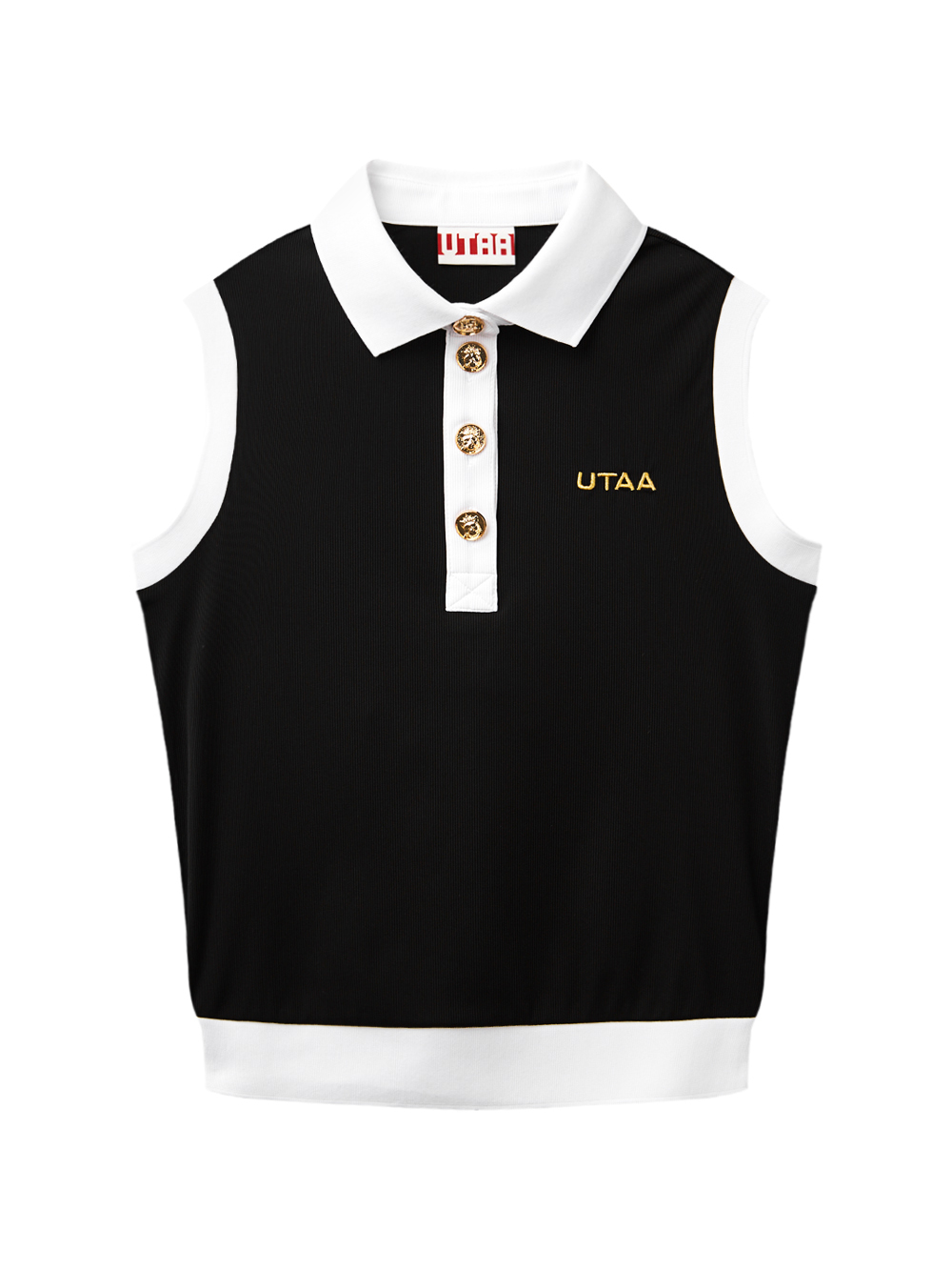 UTAA Marine PK Sleeveless T-Shirt : Women&#039;s Black (UD2TVF403BK)