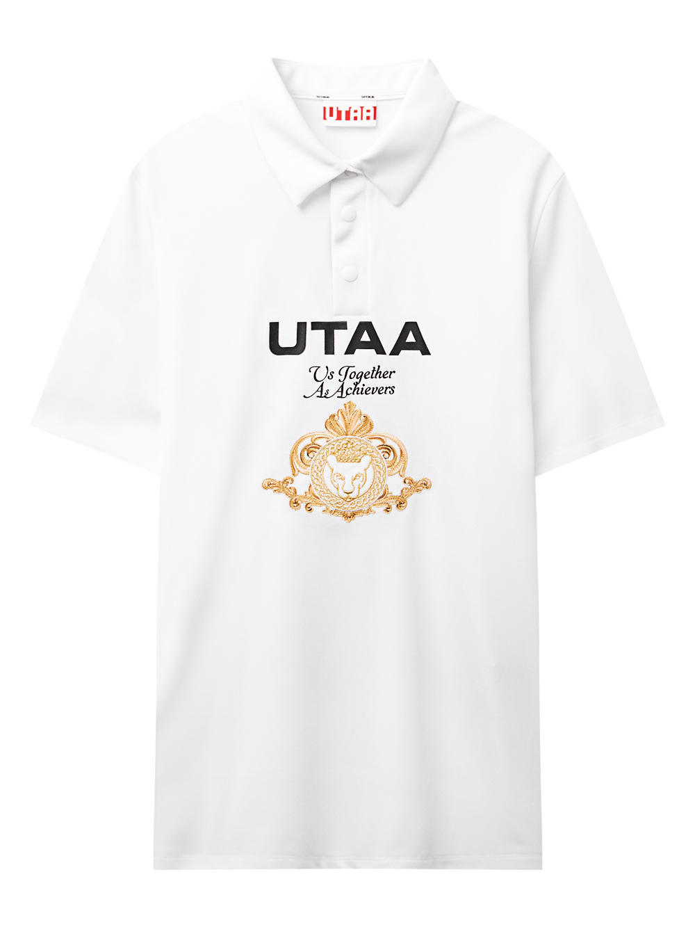 UTAA Golden Crown Ring Panther State PK T-shirt : Men&#039;s White (UD2TSM288WH)