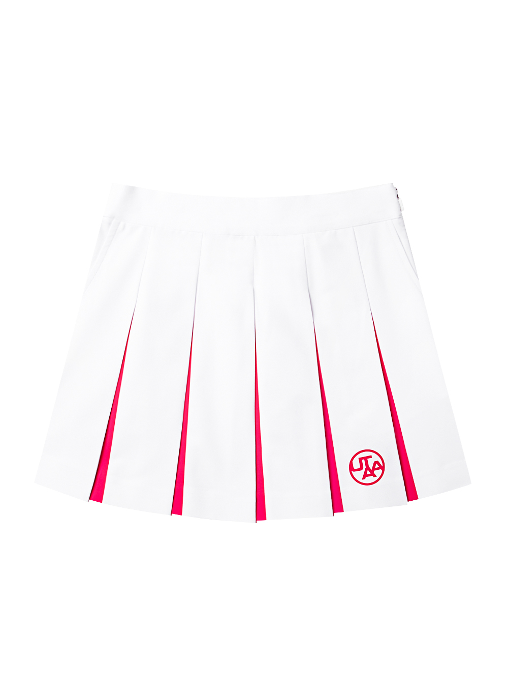 UTAA Sign Hidden Color Pleats Skirt : White (UD2SKF173WH)