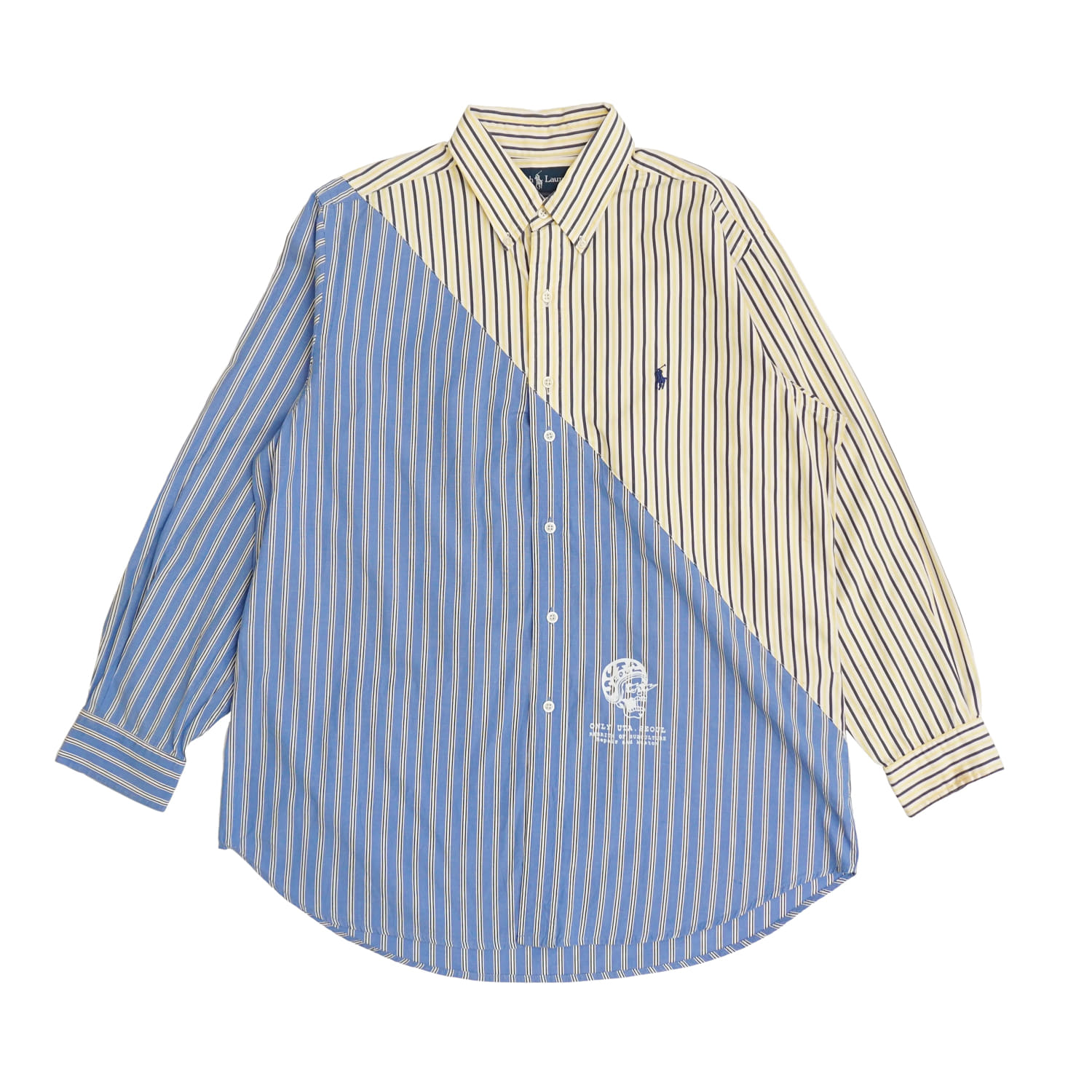 UTA MELANGE SHIRT2 YELLOW x BLUE