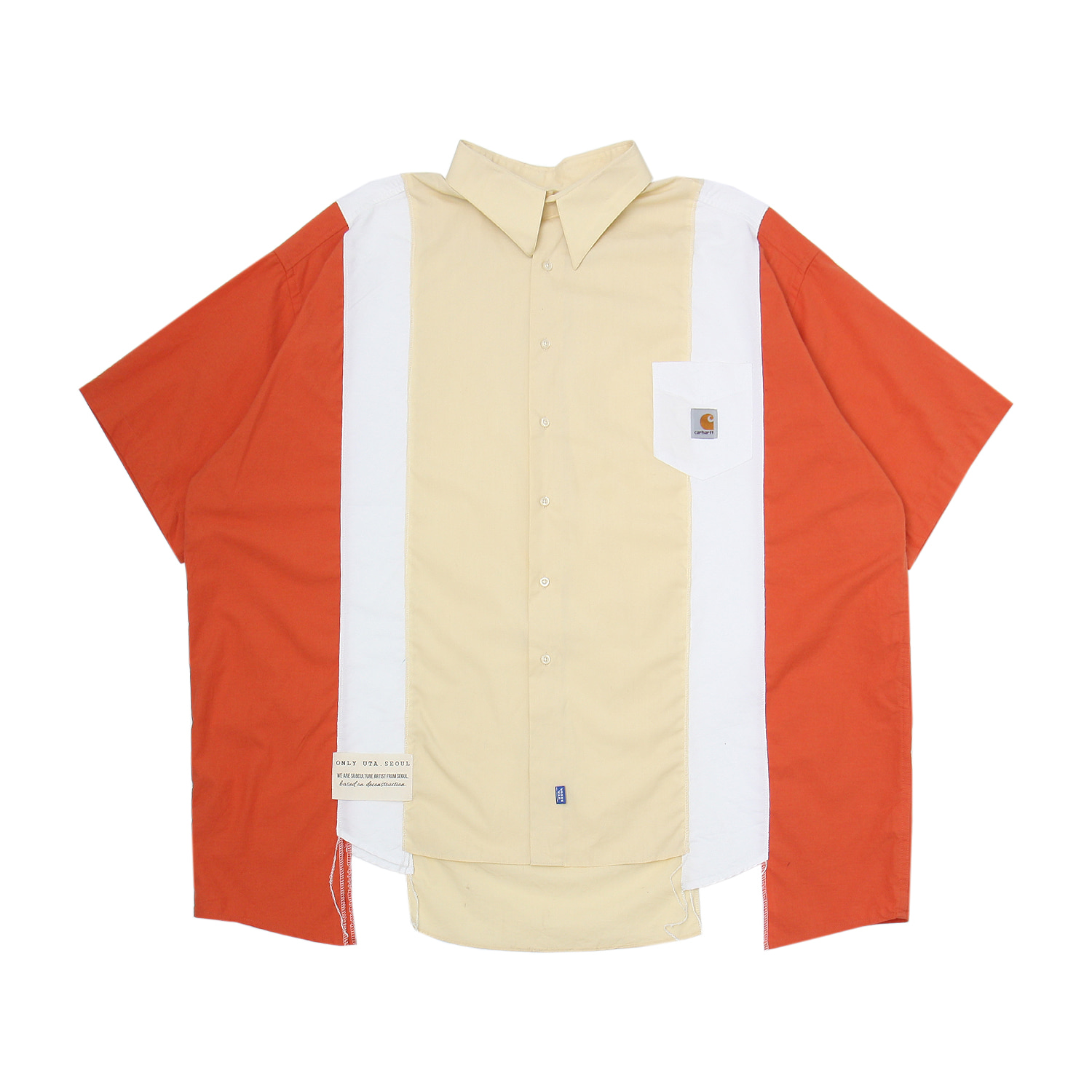 MELANGE SHORT SLEEVES SHIRT ORANGE