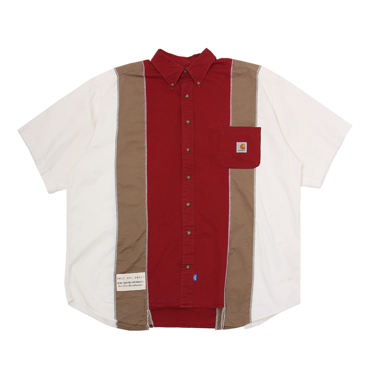 MELANGE SHORT SLEEVES SHIRT RED