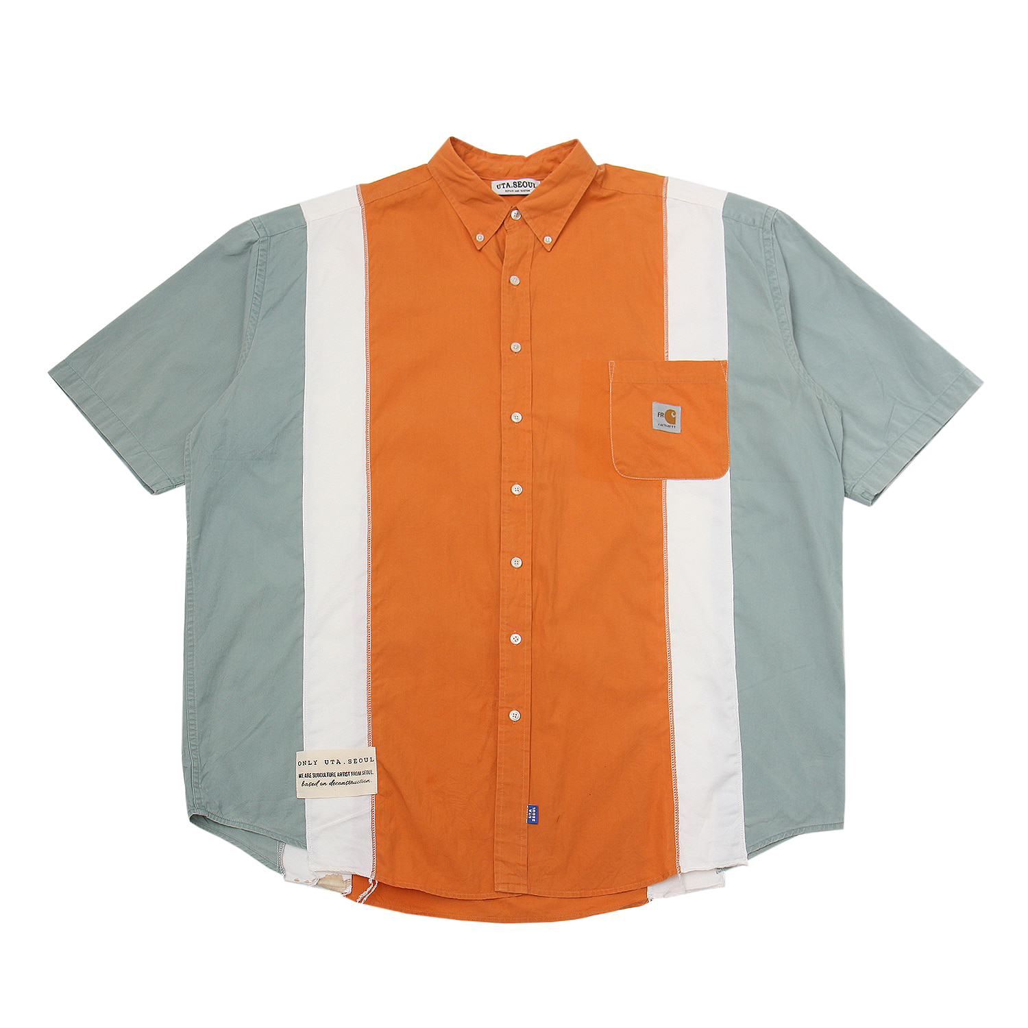 MELANGE SHORT SLEEVES SHIRT ORANGE