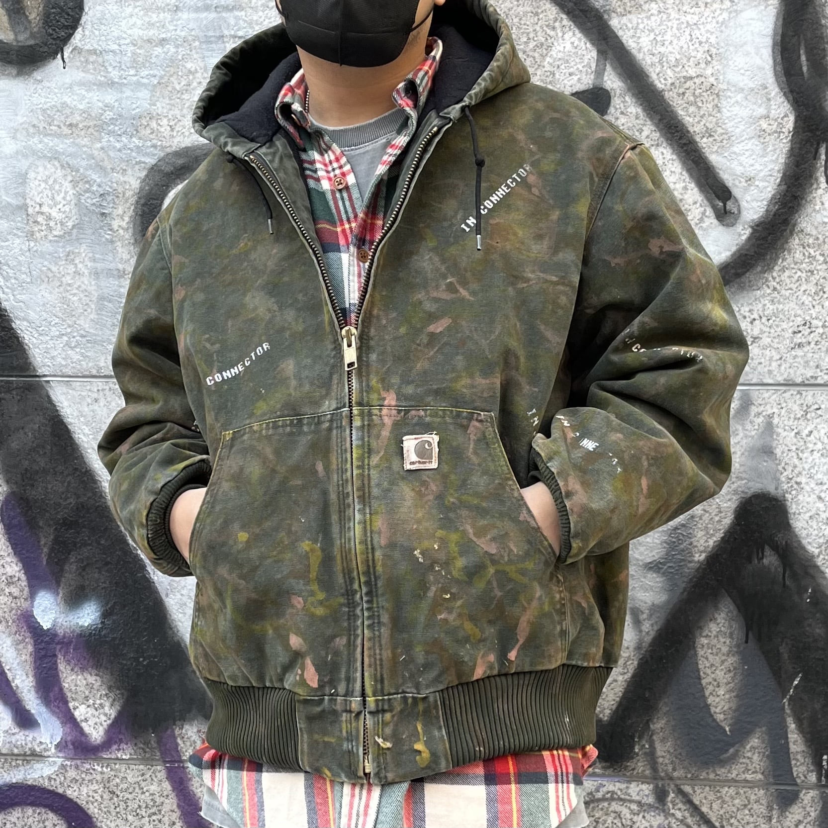 DARK GREEN SHARP CAMO WORKWEAR JACKET