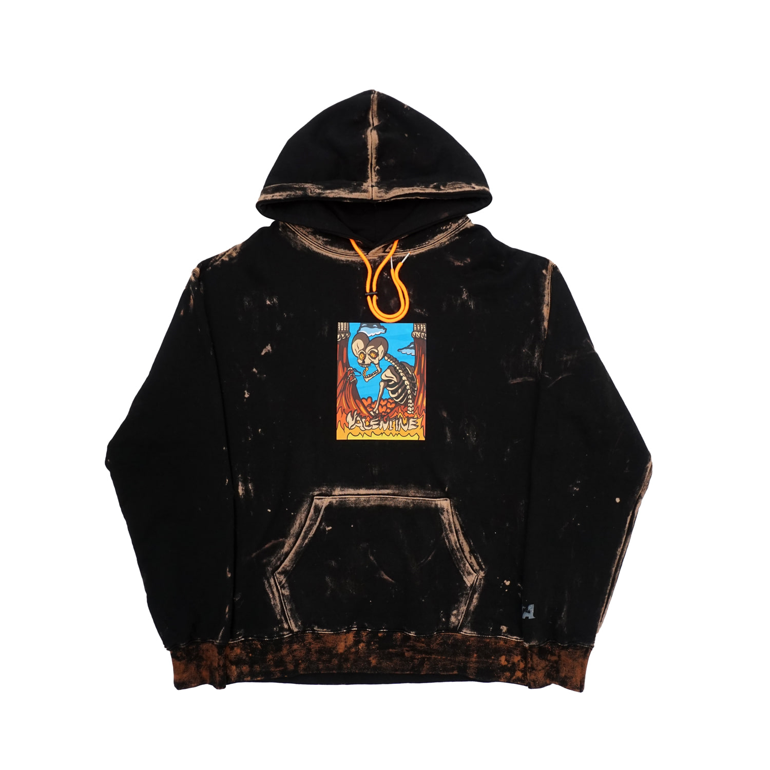 VALENTINE BLACK WASHED HOODIE