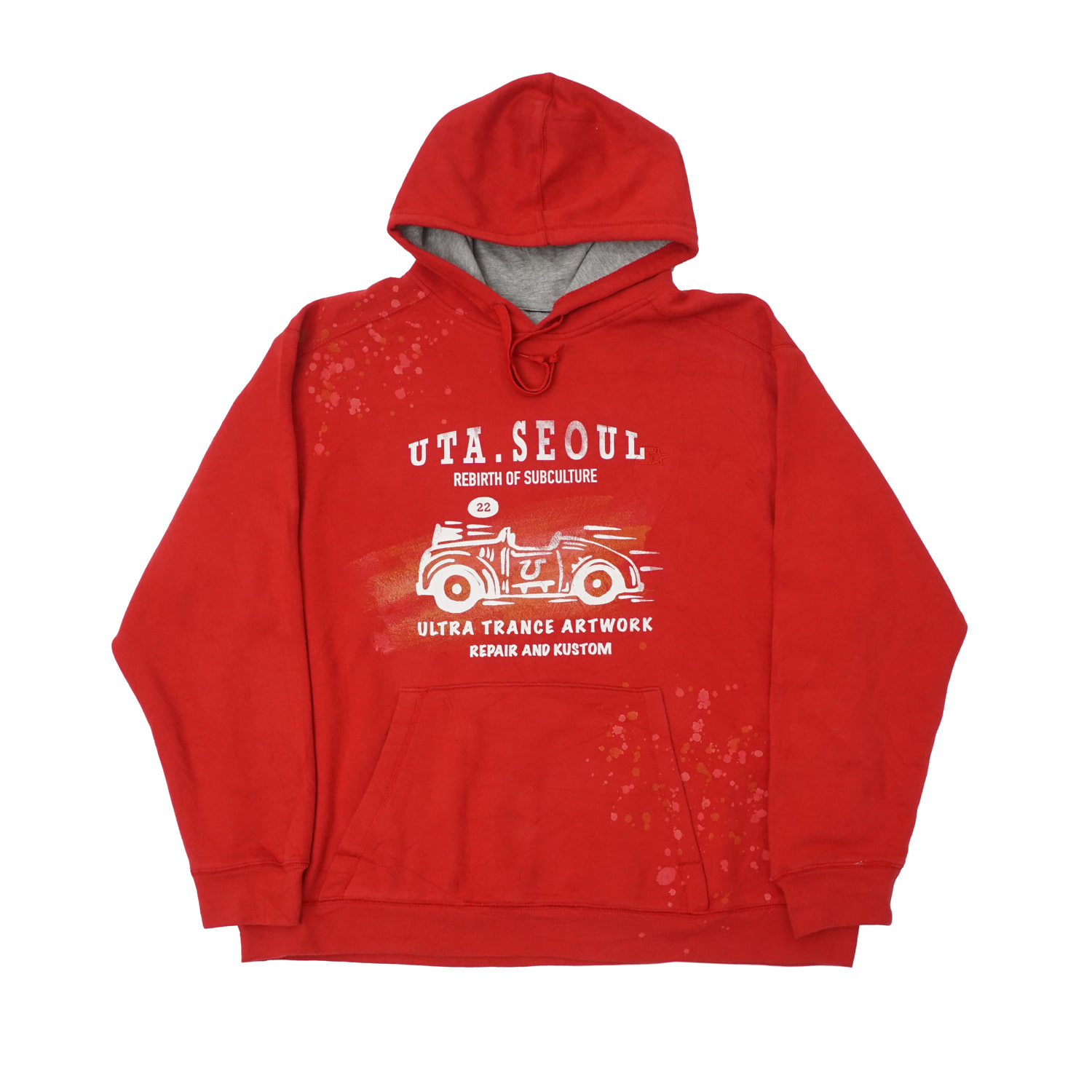 VINTAGE REBRITH KUSTOM HOODIE RED