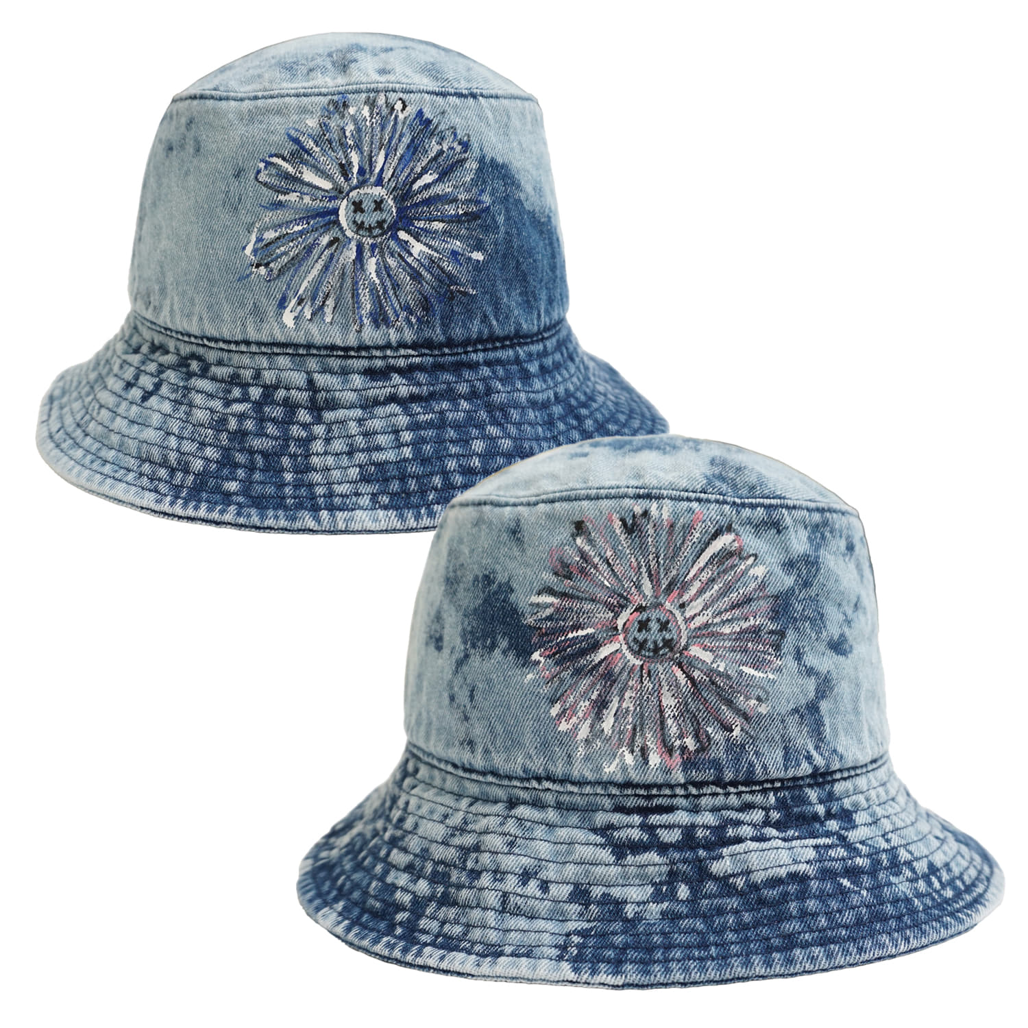 FLOWER  BUCKET HAT DENIM [2COLOR]